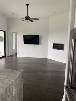 Empty room, Fireplace, Interior, Wood Texture Flooring