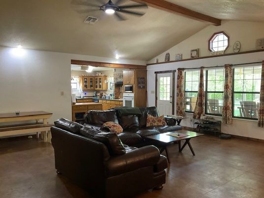 Interior, Kitchen, Living room, Stainless Steel Appliances, Wooden Beams
