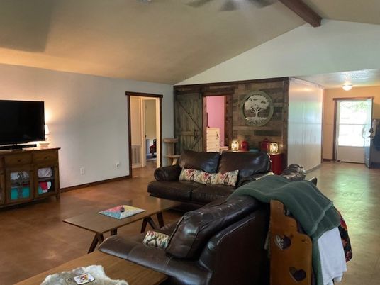 Interior, Living room, Stone Walls, Wooden Beams