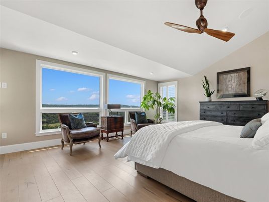 Bedroom, Home Office, Interior, Recessed Lighting, Wood Texture Flooring