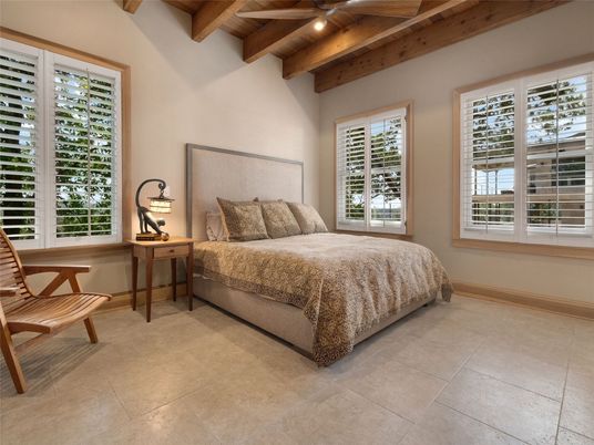 Bedroom, Interior, Recessed Lighting, Wooden Beams, Wooden Ceilings