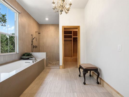 Bathroom, Chandelier, Interior, Recessed Lighting