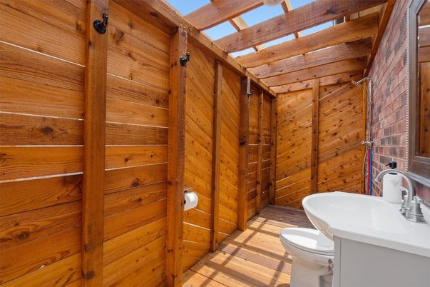 Bathroom, Interior, Wooden Beams, Wood Texture Flooring, Wooden Walls