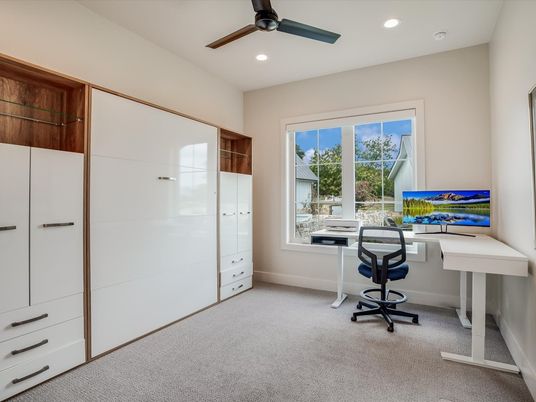 Home Office, Interior, Recessed Lighting