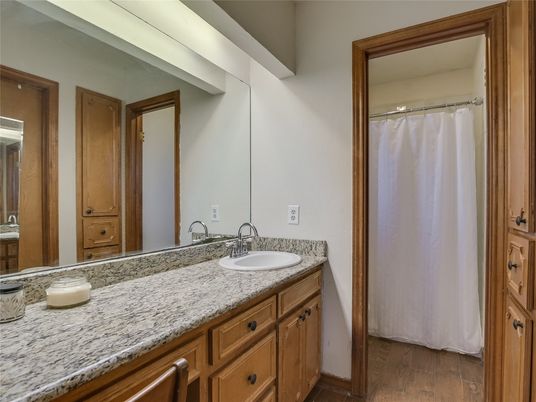 Bathroom, Dual Sink Vanities, Interior, Wood Texture Flooring