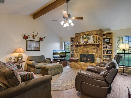 Fireplace, Interior, Living room, Wooden Beams, Wood Texture Flooring