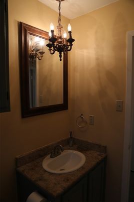 Bathroom, Chandelier, Interior