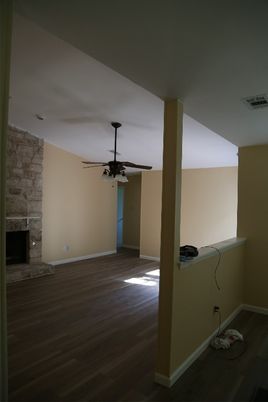 Empty room, Fireplace, Interior, Wood Texture Flooring