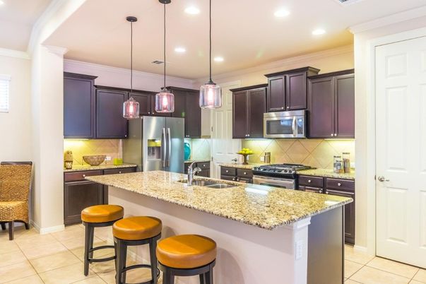 Interior, Kitchen, Pendant Lights, Recessed Lighting, Stainless Steel Appliances