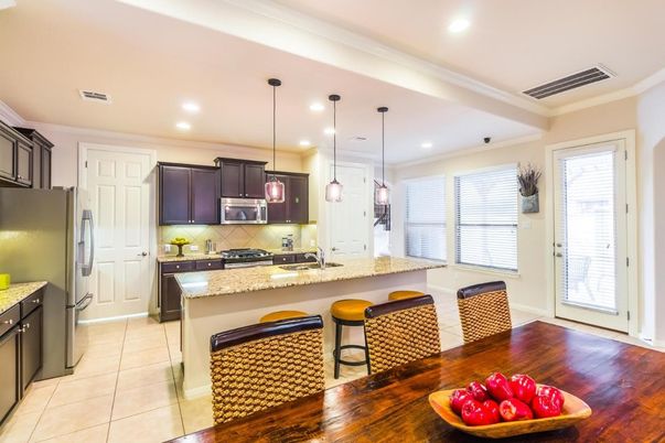Dining room, Interior, Kitchen, Pendant Lights, Recessed Lighting