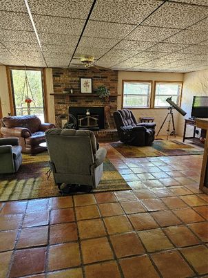 Fireplace, Interior, Living room, Stone Walls, Wooden Walls