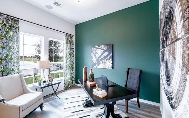 Home Office, Interior, Wood Texture Flooring