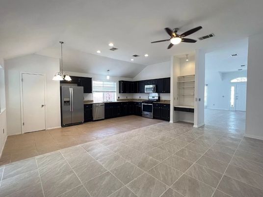 Interior, Kitchen, Pendant Lights, Recessed Lighting, Stainless Steel Appliances