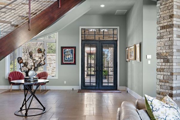 Interior, Recessed Lighting, Stone Walls