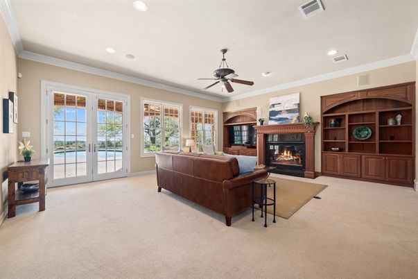 Fireplace, Interior, Living room, Recessed Lighting