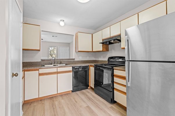 Interior, Kitchen, Wood Texture Flooring