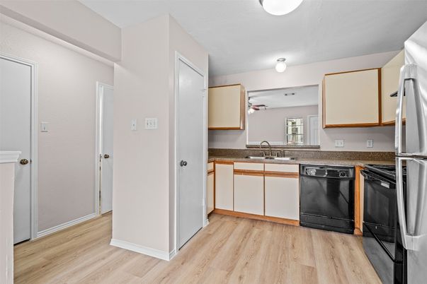 Interior, Kitchen, Wood Texture Flooring