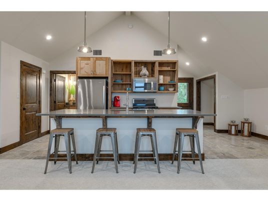 Interior, Kitchen, Pendant Lights, Recessed Lighting, Stainless Steel Appliances