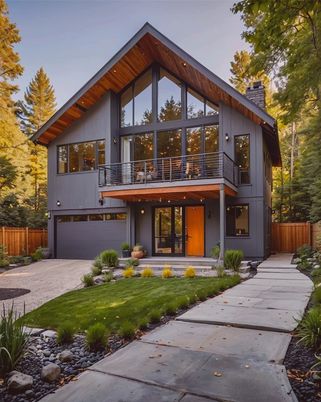 Attached, Exterior, Facade, Farmhouse