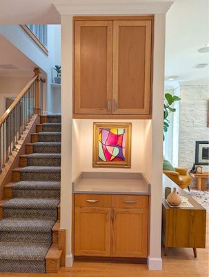 Interior, Recessed Lighting, Stone Walls, Wood Texture Flooring