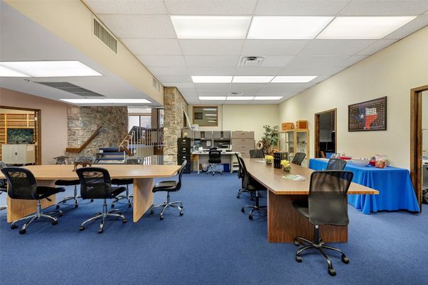 Home Office, Interior, Kitchen, Recessed Lighting, Stone Walls