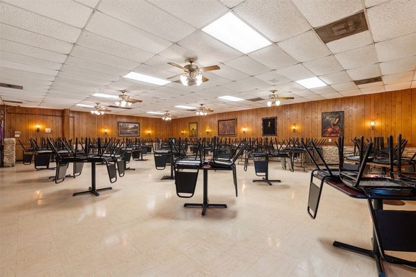 Fitness Equipment, Gym, Interior, Recessed Lighting, Wooden Walls