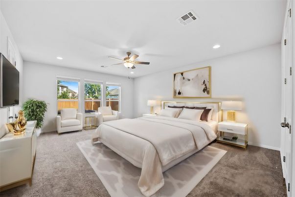 Bedroom, Interior, Recessed Lighting