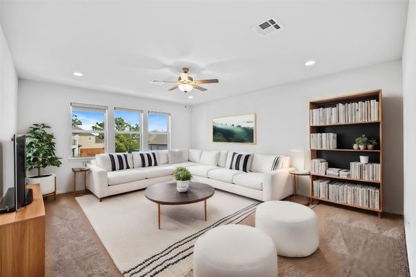 Interior, Living room, Recessed Lighting