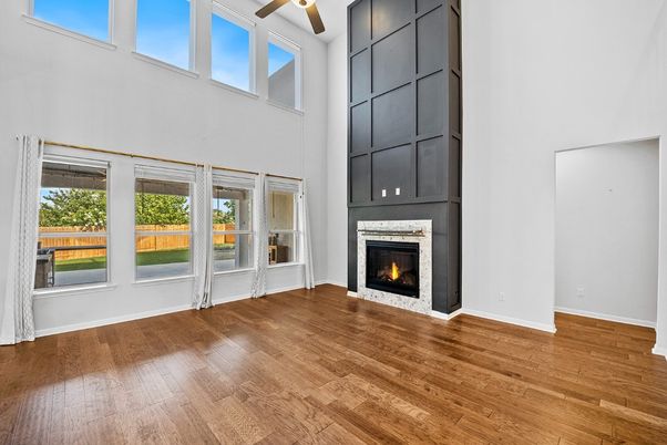 Fireplace, Interior, Wood Texture Flooring