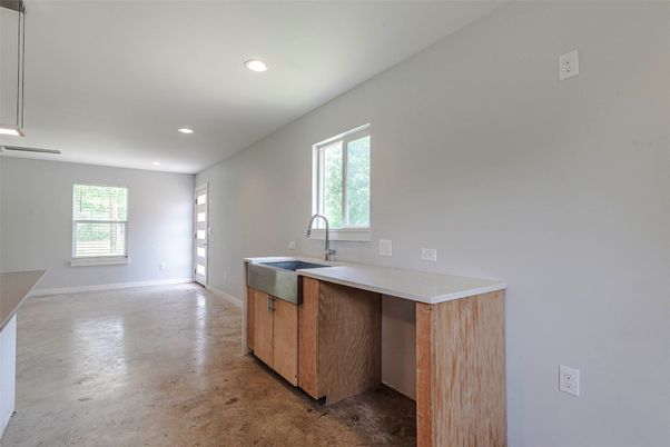Empty room, Interior, Kitchen, Recessed Lighting