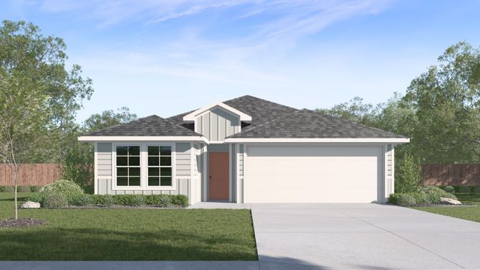Attached, Exterior, Facade, Ranch