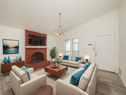 Chandelier, Fireplace, Interior, Living room, Pendant Lights, Wood Texture Flooring