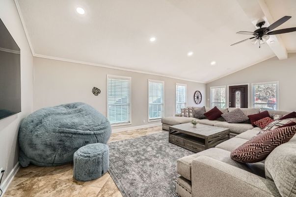 Interior, Living room, Recessed Lighting