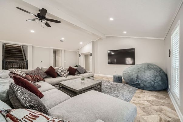 Interior, Living room, Recessed Lighting
