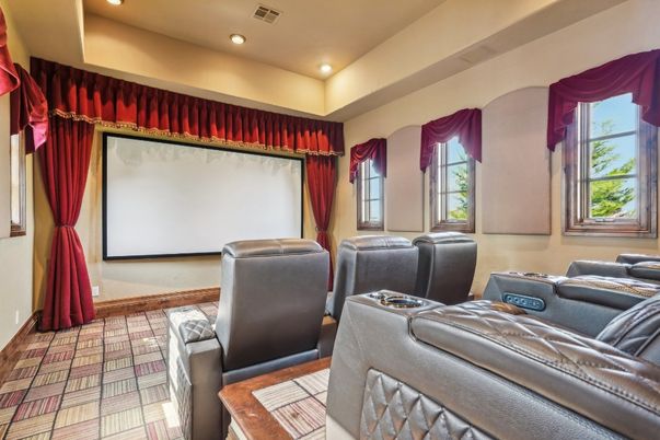 Home Theatre Room, Interior, Projection Screen, Recessed Lighting, Theatre Room