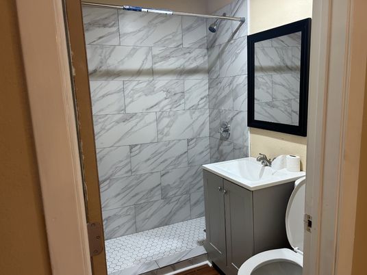 Bathroom, Interior, Marble Walls