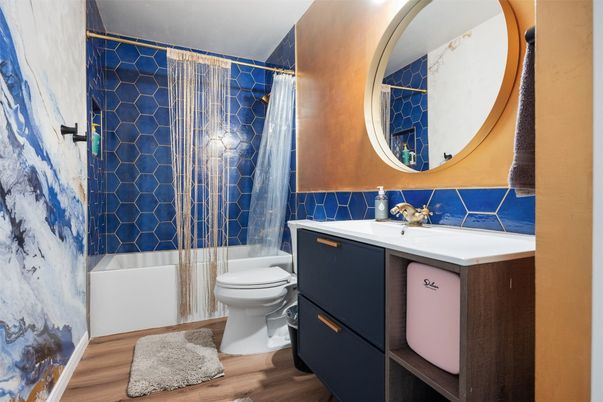 Bathroom, Interior, Wood Texture Flooring