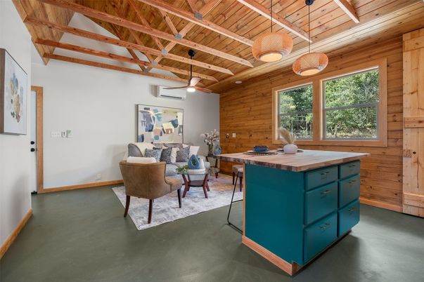 Interior, Kitchen, Living room, Pendant Lights, Wooden Beams, Wooden Ceilings, Wooden Walls