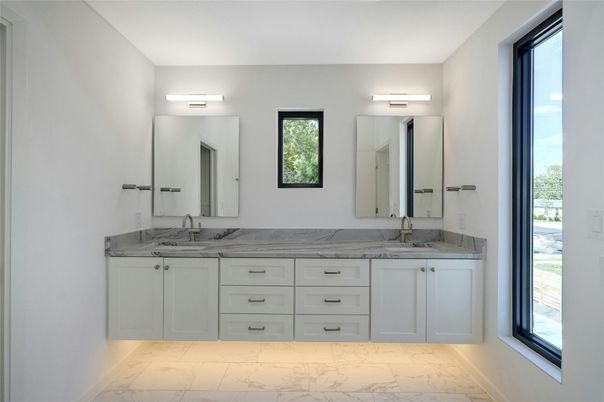 Bathroom, Dual Sink Vanities, Interior, Marble