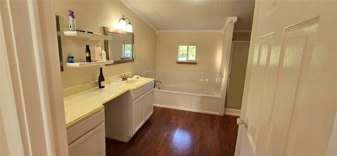 Bathroom, Interior, Wood Texture Flooring