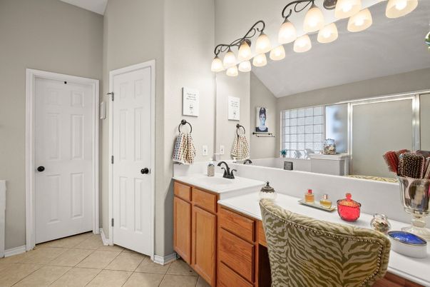 Bathroom, Dual Sink Vanities, Glass Shower, Interior