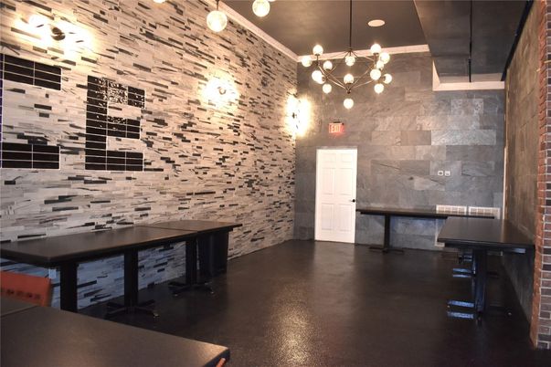 Empty room, Interior, Pendant Lights, Stone Walls