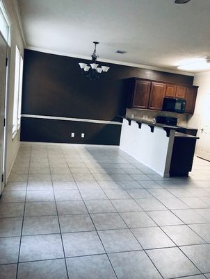 Chandelier, Empty room, Interior, Kitchen