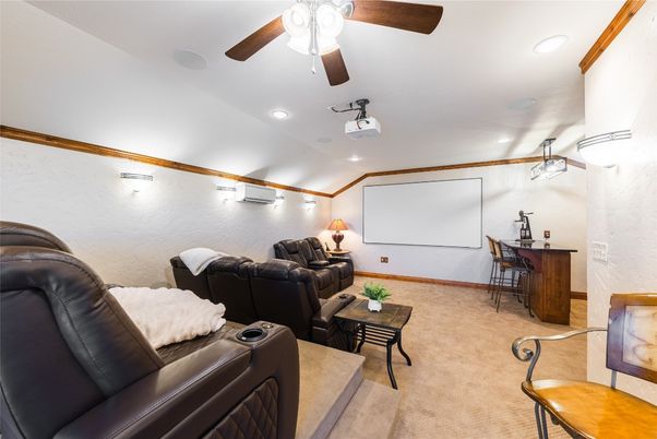 Home Theatre Room, Interior, Projection Screen, Recessed Lighting, Theatre Room