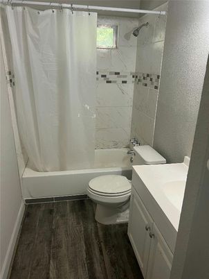 Bathroom, Interior, Marble Walls, Wood Texture Flooring
