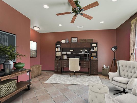 Home Office, Interior, Recessed Lighting