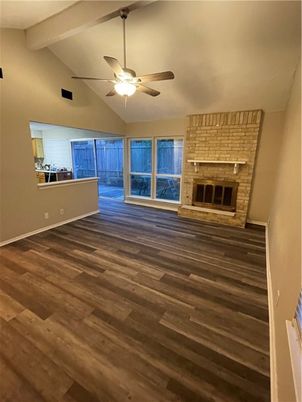 Empty room, Fireplace, Interior, Wood Texture Flooring
