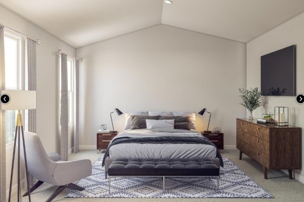 Bedroom, Interior, Recessed Lighting