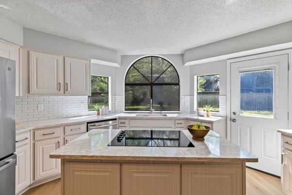 Interior, Kitchen, Wood Texture Flooring