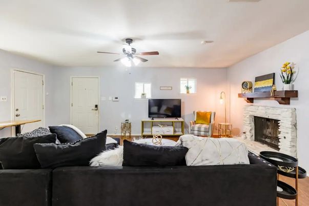 Fireplace, Interior, Living room, Wood Texture Flooring